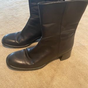 Coach black leather boots